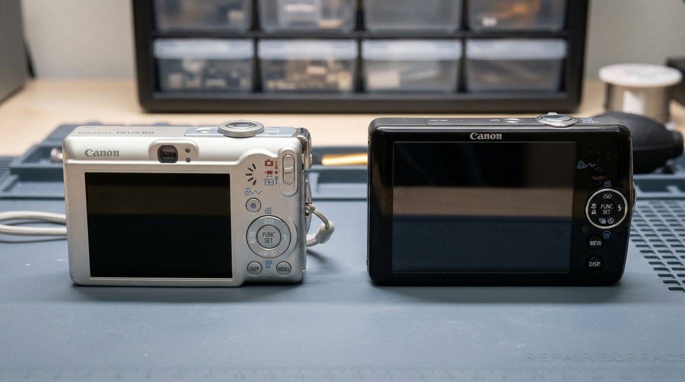 Canon IXUS 65 -digikameran 3 tuuman LCD-näyttö ja ohjauspainikkeet
